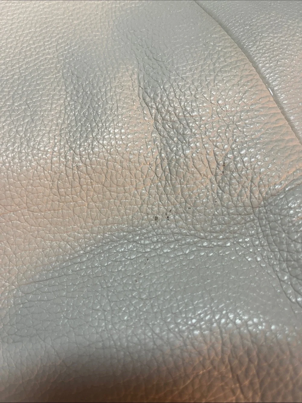 Coach White Pebbled Leather Tote with Removable Strap
